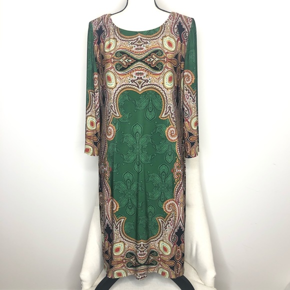 Ronni Nicole Dresses & Skirts - Ronni Nicole Dark Green Paisley Dress Sz 16